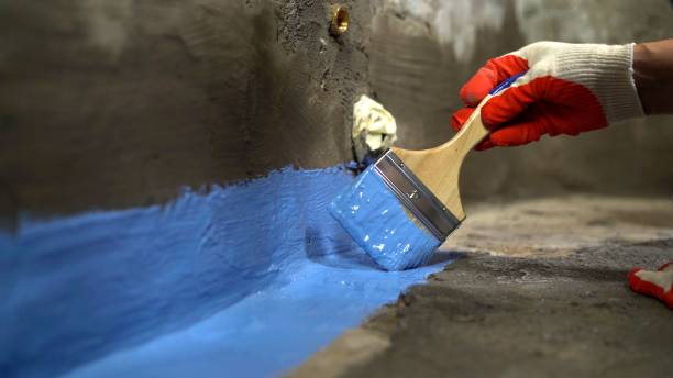 Commercial Waterproofing project at a Port Jefferson, OH business property by SJ Waterproofing Pros